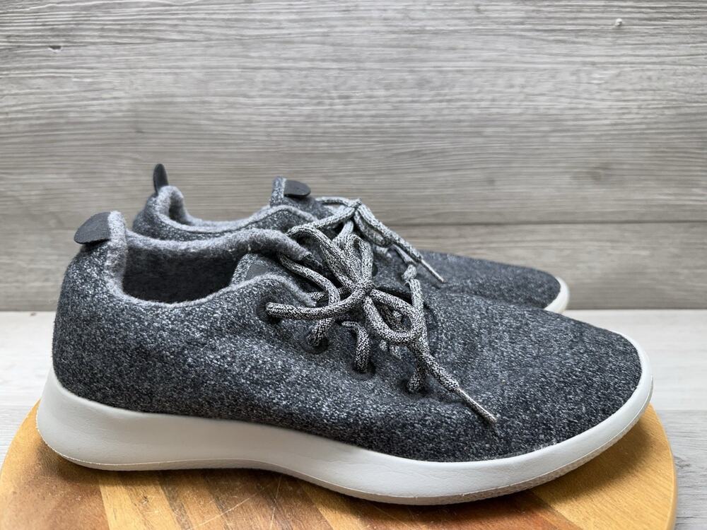 Allbirds Sneakers Mens 10 Gray Wool Shoes Lace Up Runners Speckled Casual